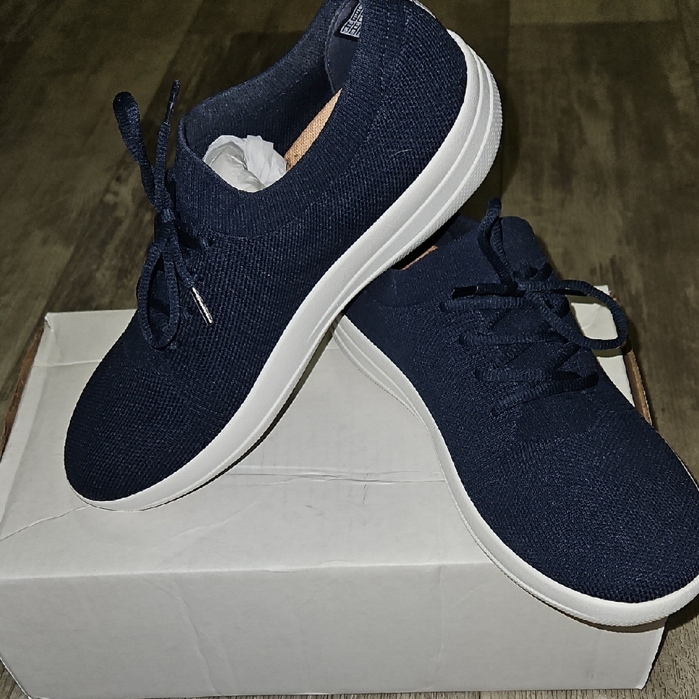 Fitflop Dark Blue Knit Sneakers - Picture 3 of 7